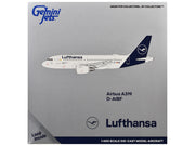 Airbus A319-100 Commercial Aircraft "Lufthansa" (D-AIBF) White with Dark Blue Tail 1/400 Diecast Model Airplane by GeminiJets image 3