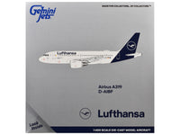 Airbus A319-100 Commercial Aircraft "Lufthansa" (D-AIBF) White with Dark Blue Tail 1/400 Diecast Model Airplane by GeminiJets image 3