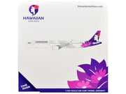 Airbus A321neo Commercial Aircraft "Hawaiian Airlines" (N209HA) White with Purple Tail Graphics 1/400 Diecast Model Airplane by GeminiJets image 3