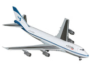 Boeing 747-100 Commercial Aircraft "Iran Air" (EP-IAM) White with Blue Stripes 1/400 Diecast Model by GeminiJets image 2