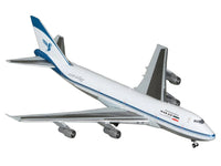 Boeing 747-100 Commercial Aircraft "Iran Air" (EP-IAM) White with Blue Stripes 1/400 Diecast Model by GeminiJets image 2