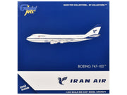Boeing 747-100 Commercial Aircraft "Iran Air" (EP-IAM) White with Blue Stripes 1/400 Diecast Model by GeminiJets image 3