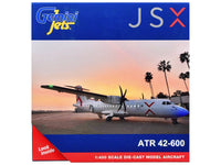 GeminiJets JSX ATR 42-600 N400JX white red stripes 1:400 GJJSX2404, view 3