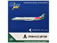 Embraer ERJ-145 Commercial Aircraft "Mexicana de Aviacion" (XA-MBR) White with Green Stripes 1/400 Diecast Model by GeminiJets image 3
