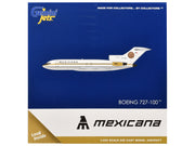 Boeing 727-100 Commercial Aircraft "Mexicana de Aviacion" (XA-SEJ) White with Gold Stripes 1/400 Diecast Model Airplane by GeminiJets image 3