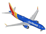 Boeing 737 MAX 8 Commercial Aircraft "Southwest Airlines" (N8788L) Blue with Red and Yellow Stripes 1/400 Diecast Model Airplane by GeminiJets image 2