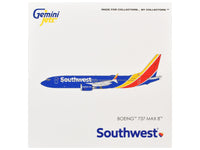 Boeing 737 MAX 8 Commercial Aircraft "Southwest Airlines" (N8788L) Blue with Red and Yellow Stripes 1/400 Diecast Model Airplane by GeminiJets image 3