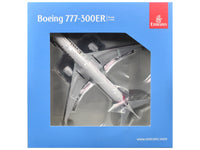 Boeing 777-300ER Commercial Aircraft "Emirates Airlines" (A6-EQH) White with Striped Tail 1/400 Diecast Model by GeminiJets image 3