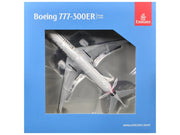 Boeing 777-300ER Commercial Aircraft with Flaps Down "Emirates Airlines" (A6-EQH) White with Striped Tail 1/400 Diecast Model by GeminiJets image 3