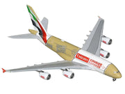 Airbus A380-800 Commercial Aircraft "Emirates Courier Express" (A6-EET) White with Tail Stripes and Package Graphics 1/400 Diecast Model Airplane by GeminiJets image 2