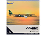 Embraer ERJ-190 Commercial Aircraft "Alliance Airlines - Sir Jack Brabham" (N7620U) Gold Metallic with Graphics 1/400 Diecast Model Airplane by GeminiJets image 3