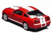 2007 Ford Mustang Shelby GT500 Torch Red with White Stripes 1/64 Diecast Model Car by MotorHelix & Greenlight image 3