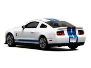 2007 Ford Mustang Shelby GT500 Performance White with Blue Stripes 1/64 Diecast Model Car by MotorHelix & Greenlight image 3