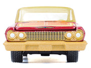1963 Chevrolet Impala Lowrider "Michael Heralda Special Edition" Red Metallic with Cream Top and Interior with Gold Graphics "Hobby Exclusive" Series 1/64 Diecast Model Car by Greenlight image 3