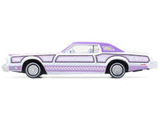 1973 Ford Thunderbird Lowrider "Michael Heralda Special Edition" Purple Metallic with Graphics and White Interior "Hobby Exclusive" Series 1/64 Diecast Model Car by Greenlight image 2