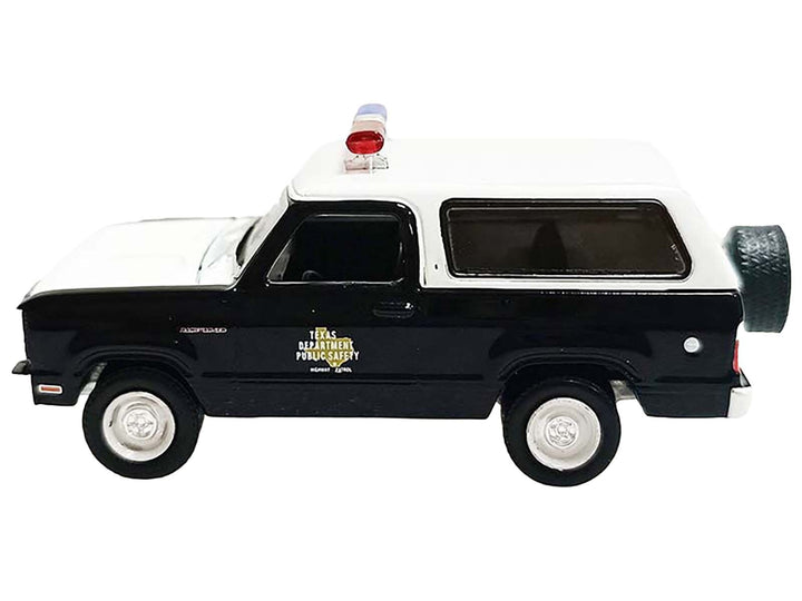 1978 Dodge Ramcharger Police Vehicle "Texas Department of Public Safety Highway Patrol" Black with White Hood and Top "Hobby Exclusive" Series 1/64 Diecast Model Car by Greenlight image 2