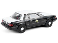 GreenLight 1982 Ford Mustang SSP Texas Department Public Safety Highway Patrol black white 1:64 GL30542, view 3