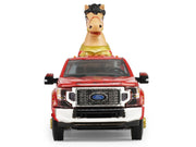 2022 Ford F-450 Dually Pickup Truck "Chinese Zodiac 2026 Year of the Horse" Red with Gold Graphics and Horse Figure "Hobby Exclusive" Series 1/64 Diecast Model Car by Greenlight image 4