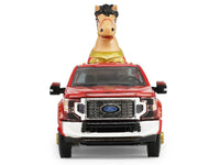 2022 Ford F-450 Dually Pickup Truck "Chinese Zodiac 2026 Year of the Horse" Red with Gold Graphics and Horse Figure "Hobby Exclusive" Series 1/64 Diecast Model Car by Greenlight image 4