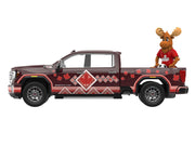 2022 GMC Sierra 3500 HD Pickup Truck Dark Red with Canadian Soccer Graphics with Moose Figure "International Soccer Celebration '26" Series 1/64 Diecast Model Car by Greenlight image 2