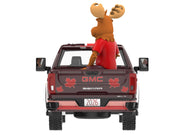 2022 GMC Sierra 3500 HD Pickup Truck Dark Red with Canadian Soccer Graphics with Moose Figure "International Soccer Celebration '26" Series 1/64 Diecast Model Car by Greenlight image 5