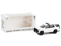 2022 Chevrolet Tahoe Police Pursuit Vehicle (PPV) White with Light Bar "Hot Pursuit" "Hobby Exclusive" Series 1/64 Diecast Model Car by Greenlight