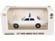 1977-78 Dodge Monaco Police Pursuit White with Light Bar "Hot Pursuit - Hobby Exclusive" Series 1/64 Diecast Model Car by Greenlight image 3