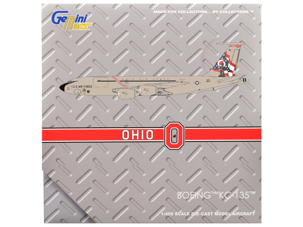 Boeing KC-135R Stratotanker Aircraft "Ohio Air National Guard" United States Air Force (63-8013) Gray "Gemini Macs" 1/400 Diecast Model Airplane by GeminiJets image 3