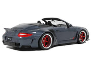 Porsche 911 LB-Works Alpha 9 Gray with Black Hood 1/18 Model Car by GT Spirit image 5