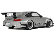2024 Porsche 911 RWB Abu Silver Metallic with Black Hood 1/18 Model Car by GT Spirit image 2