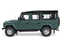 2016 Land Rover Defender 3 Station Wagon Green with Black Top 1/18 Model Car by GT Spirit image 4