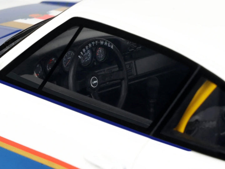 2023 RWB x Liberty Walk 993 #2 White and Blue Metallic with Graphics 1/18 Model Car by GT Spirit image 2