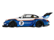 2023 RWB x Liberty Walk 993 #2 White and Blue Metallic with Graphics 1/18 Model Car by GT Spirit image 4