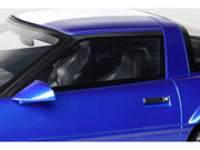 1996 Chevrolet Corvette C4 Grand Sport Blue Metallic with White Stripe 1/18 Model Car by GT Spirit image 2