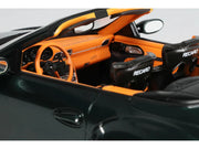 2024 Porsche 911 (997) Old & New Tokyo Auto Salon Cabriolet Dark Green Metallic with Orange Interior 1/18 Model Car by GT Spirit image 2