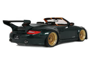 2024 Porsche 911 (997) Old & New Tokyo Auto Salon Cabriolet Dark Green Metallic with Orange Interior 1/18 Model Car by GT Spirit image 5