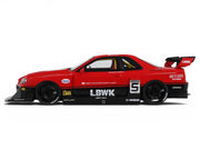 2020 Nissan Skyline GT-R (R34) LB-Super Silhouette RHD (Right Hand Drive) #5 Red and Black 1/18 Model Car by GT Spirit image 4