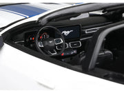 2025 Shelby Mustang Supersnake Convertible White with Blue Stripes 1/18 Model Car by GT Spirit image 2