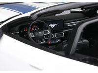 2025 Shelby Mustang Supersnake Convertible White with Blue Stripes 1/18 Model Car by GT Spirit image 2