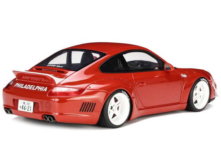 2021 Porsche 911 RWB "AKA Phila" Red 1/18 Model Car by GT Spirit image 2