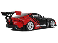 2020 Toyota Supra GR RHD (Right Hand Drive) "Advan" Black and Red 1/18 Model Car by GT Spirit image 3