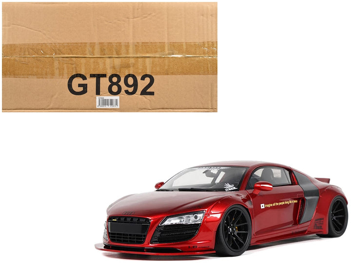 2022 Audi R8 "LB Works" Red Metallic 1/18 Model Car by GT Spirit image 2