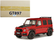 2022 Brabus 900 Rocket Edition Red with Carbon Hood 1/18 Model Car by GT Spirit image 4