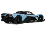 2023 Aston Martin Valkyrie Light Blue with Black Top 1/18 Model Car by GT Spirit image 3
