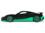 2023 Rimac Nevera Black with Green Stripes 1/18 Model Car by GT Spirit image 2