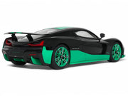 2023 Rimac Nevera Black with Green Stripes 1/18 Model Car by GT Spirit image 3