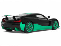 2023 Rimac Nevera Black with Green Stripes 1/18 Model Car by GT Spirit image 3