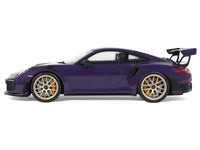 2021 Porsche 911 (991.2) GT2 RS Ultraviolet Metallic with Carbon Stripes 1/18 Model Car by GT Spirit image 4