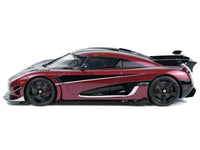 2017 Koenigsegg Agera RS Deep Red Metallic with Black Stripes 1/18 Model Car by GT Spirit image 4