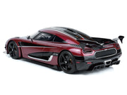 2017 Koenigsegg Agera RS Deep Red Metallic with Black Stripes 1/18 Model Car by GT Spirit image 5